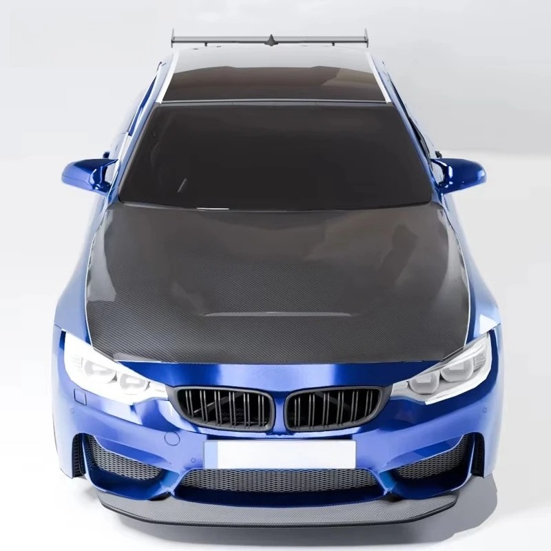 Carbon Fiber Engine Cover for  M3 F80 M4 F82 2014-2020 GTS Style Front Bonnet Hood